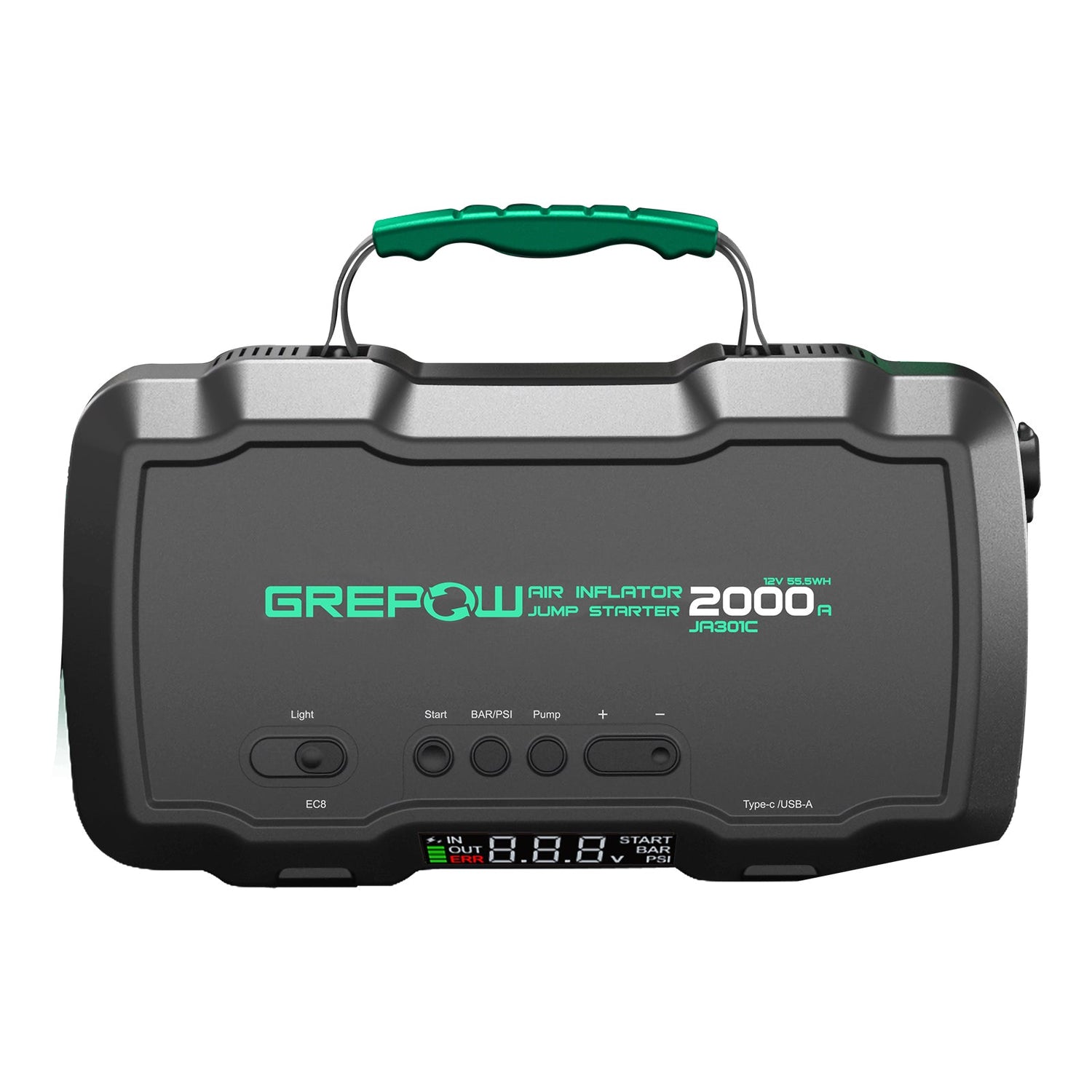 2000A 12V Lithium Jump Starter with 150PSI Air inflator