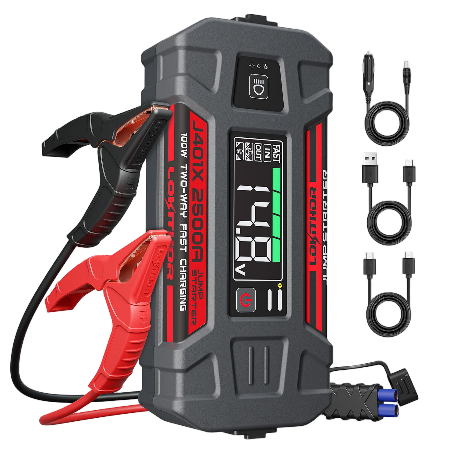 Lokithor J401X 2500A 12V 74Wh Lithium Low-Temperature(-40℉) Jump Starter
