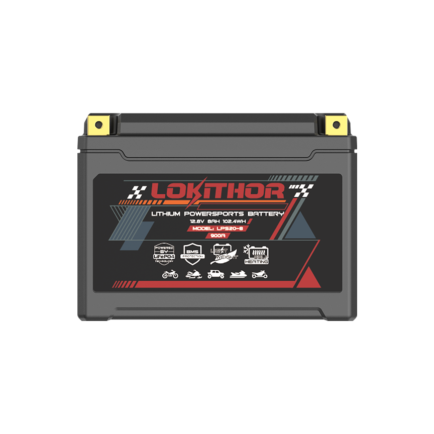 LOKITHOR LPS20-8 Smart LiFePO4 Premium Powersports Battery