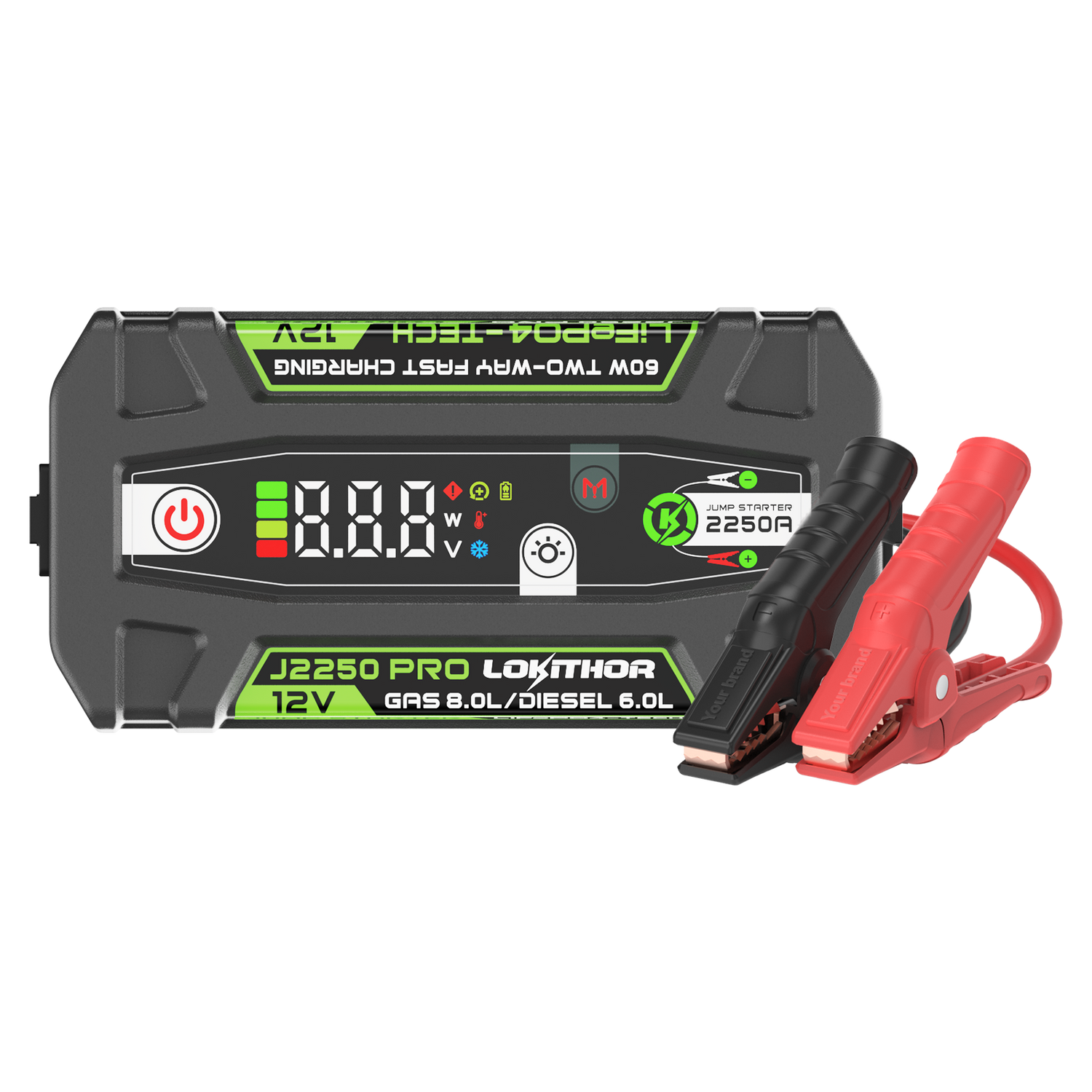 Lokithor J2250 PRO 12V 2250A 51.2Wh LiFePO₄ Jump Starter With ConnectMax Technology