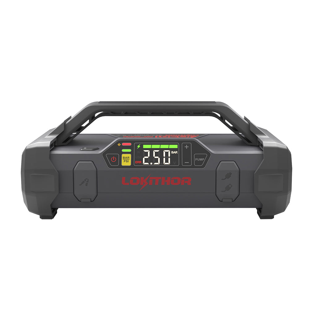Lokithor JA301 2000A 12V Lithium Jump Starter with 150PSI Air inflator