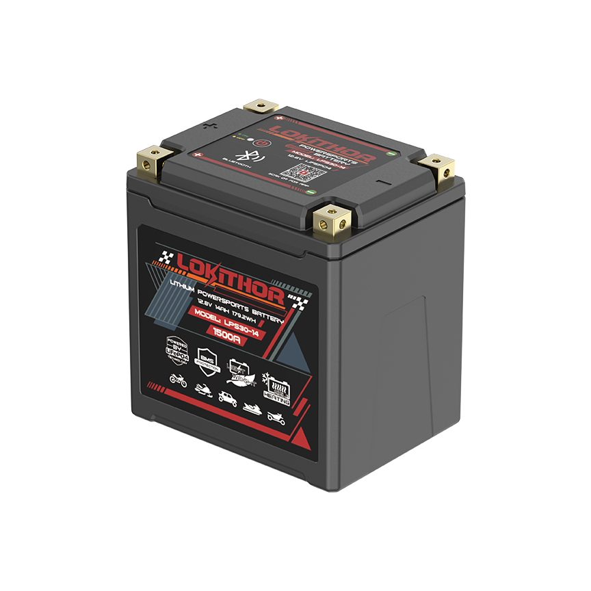 LOKITHOR LPS30-14 Smart Heavy-Duty LiFePO4 Motorcycle Battery