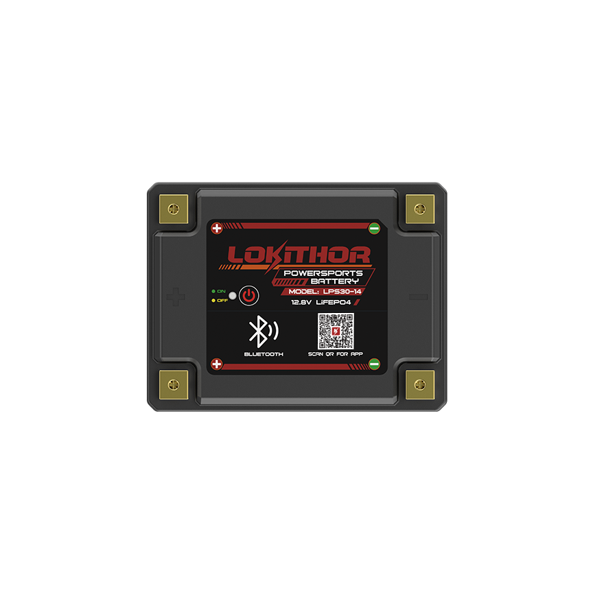 LOKITHOR LPS30-14 Smart Heavy-Duty LiFePO4 Motorcycle Battery