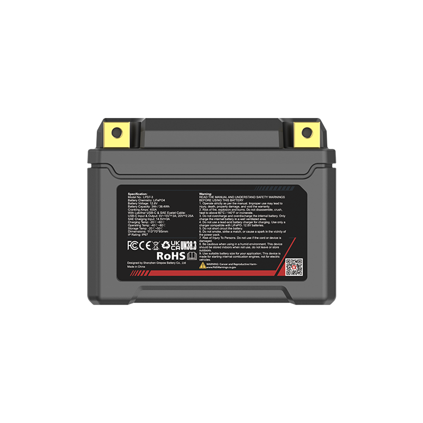 LOKITHOR LPS7-3 Smart LiFePO4 Motorcycle Battery
