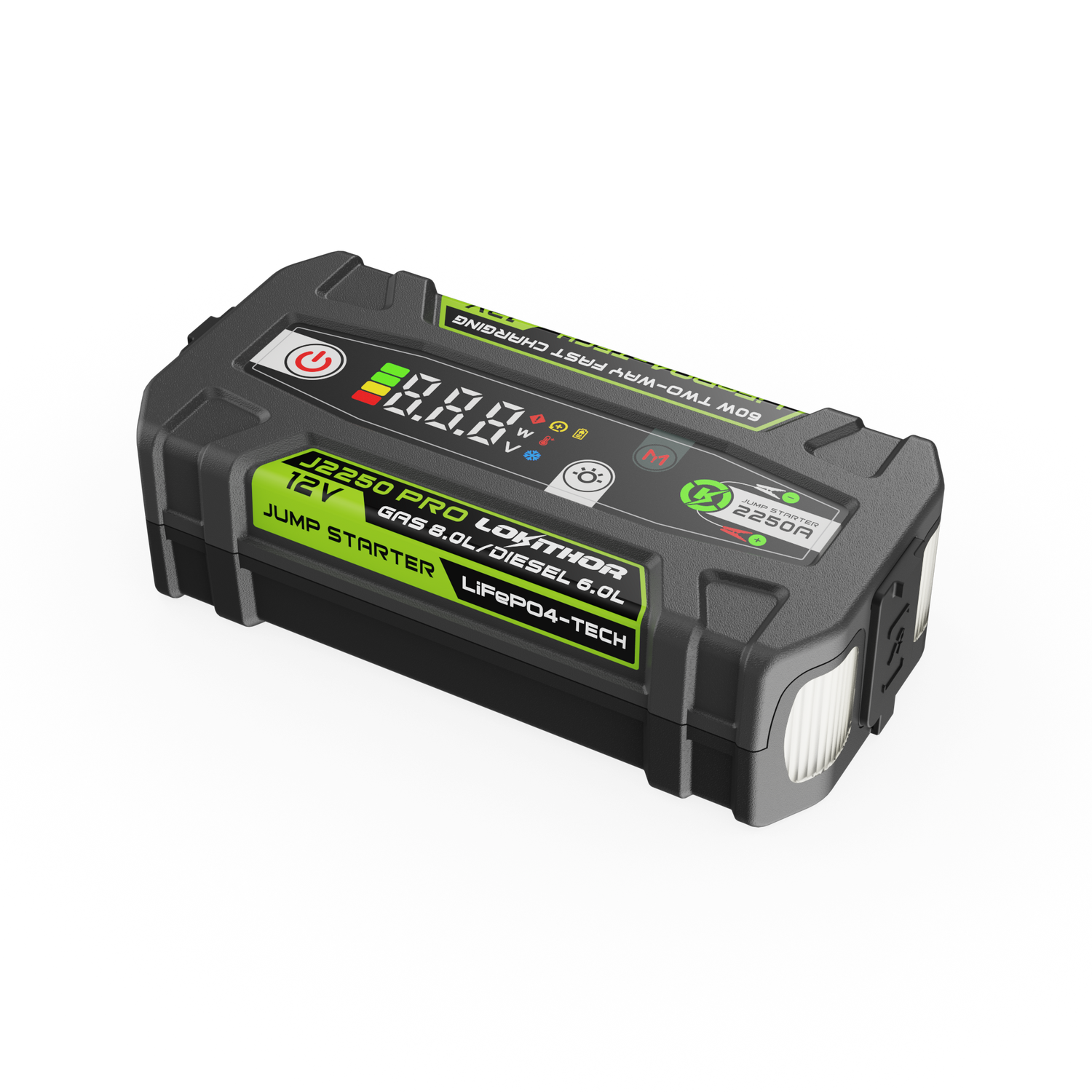 Lokithor J2250 PRO 12V 2250A 51.2Wh LiFePO₄ Jump Starter With ConnectMax Technology