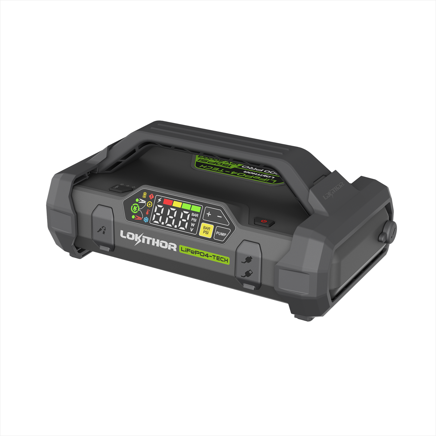 Lokithor JA3000 PRO 12V 3000A 46.08Wh LiFePO₄ Jump Starter With 150PSI Air Inflator and ConnectMax Technology