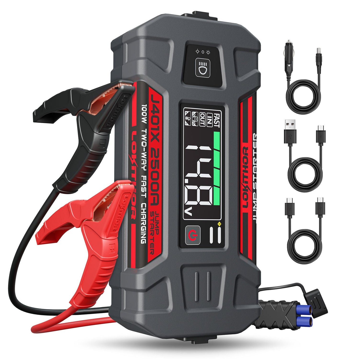 Lokithor J401X 2500A 12V 74Wh Lithium Low-Temperature(-40℉) Jump Starter
