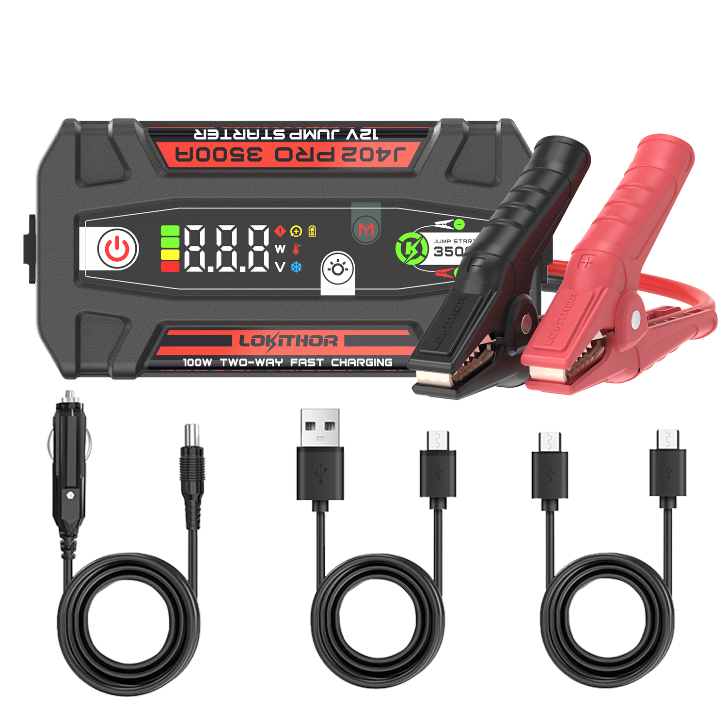 Lokithor J402 PRO Jump Starter | 12V 3500A | LiPo