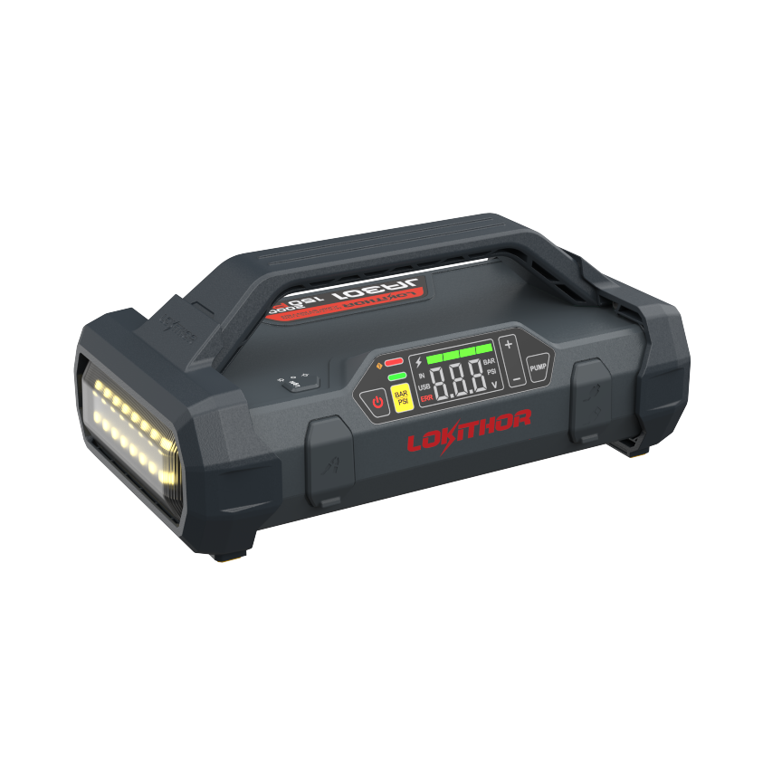 Lokithor JA301 2000A 12V Lithium Jump Starter with 150PSI Air inflator